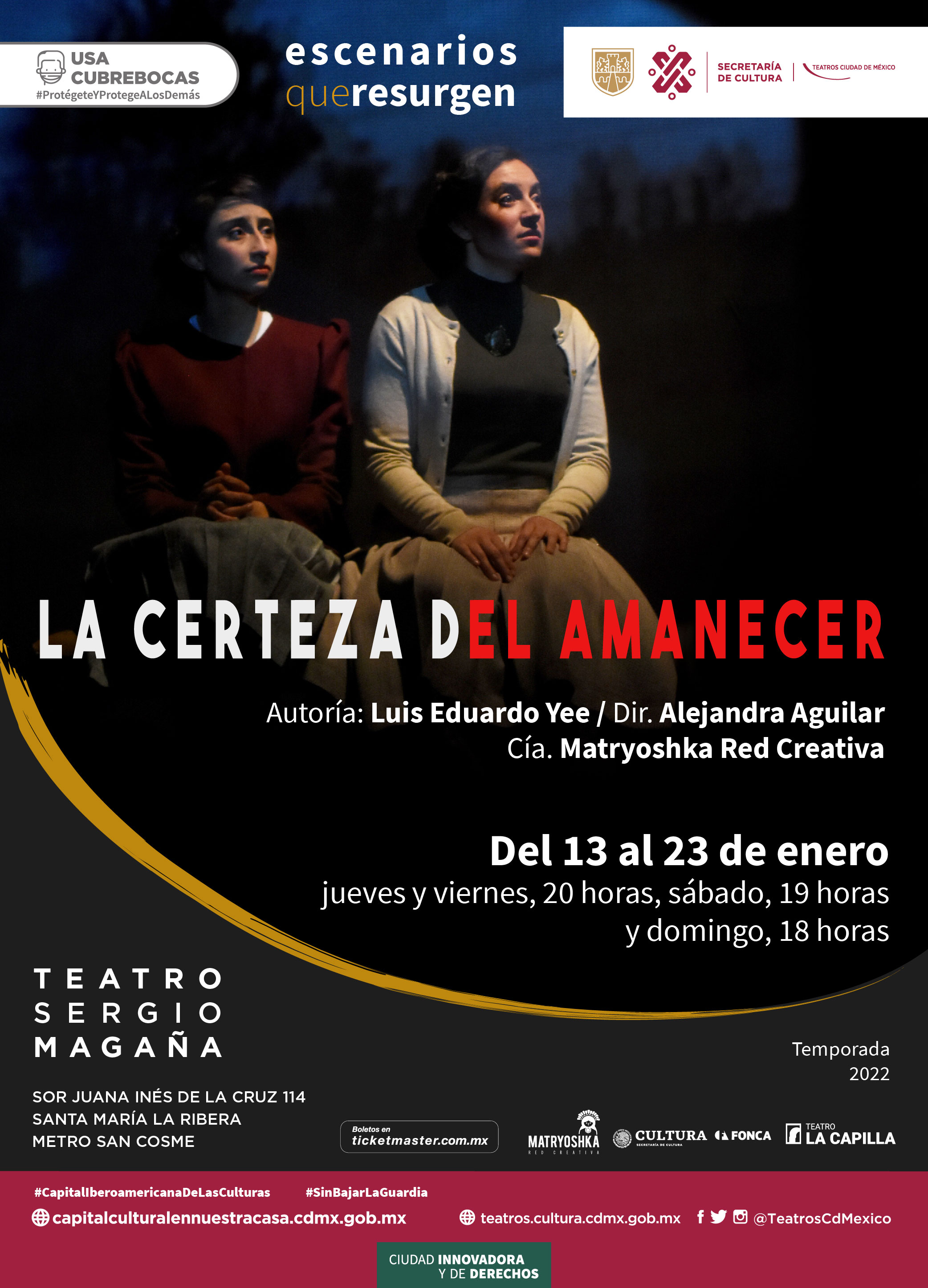 SecretarÍa De Cultura Capitalina Anuncia Primera Cartelera Teatral Del 2022