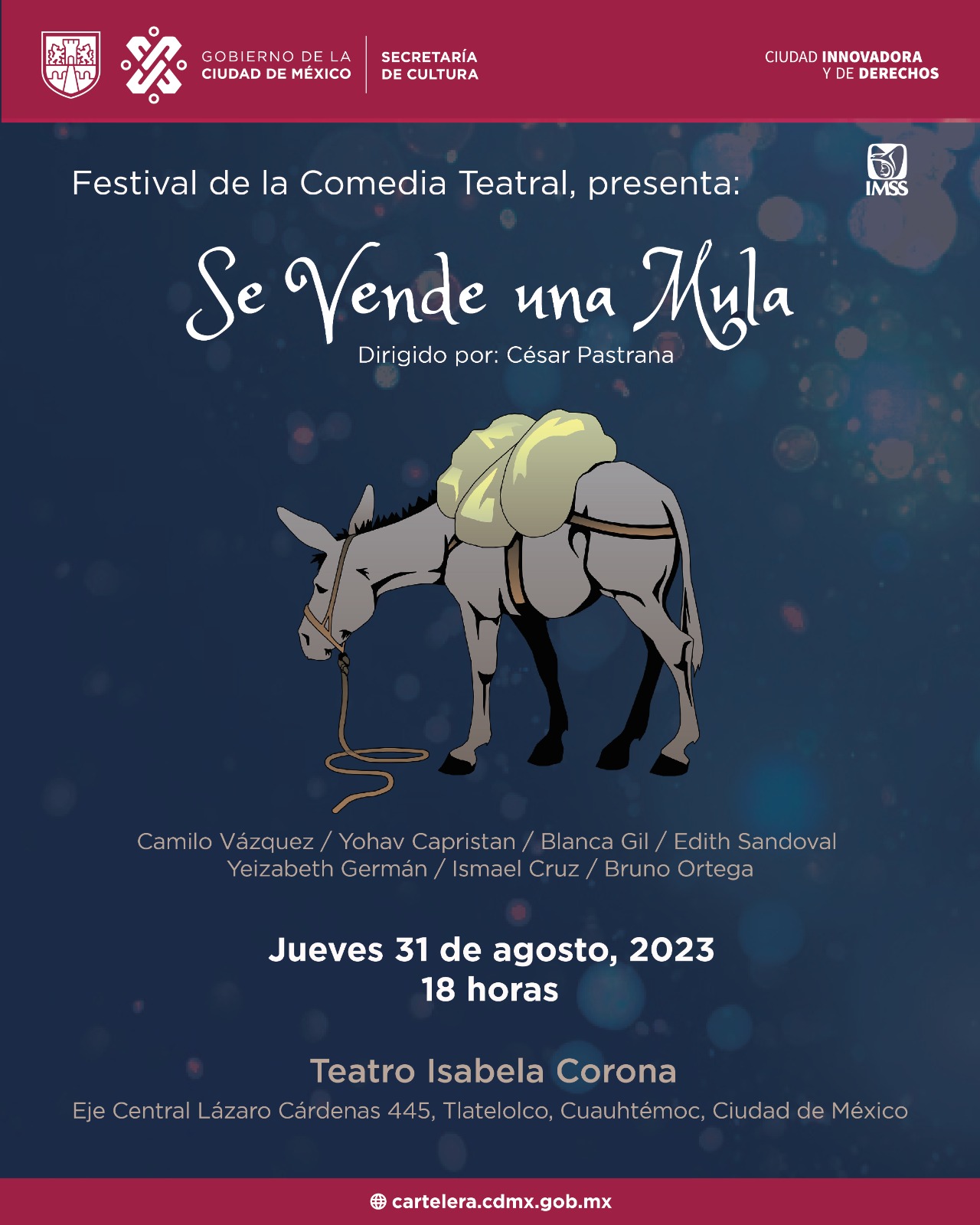 La SecretarÍa De Cultura Capitalina Realiza El Primer Festival De Comedia Teatral Con Obras De 7761