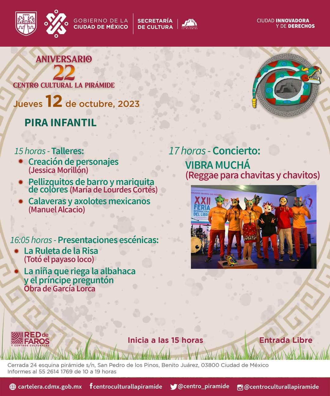 Festeja Centro Cultural La Piramide 22 Aniversario Con Tres DÍas De Actividades 7194