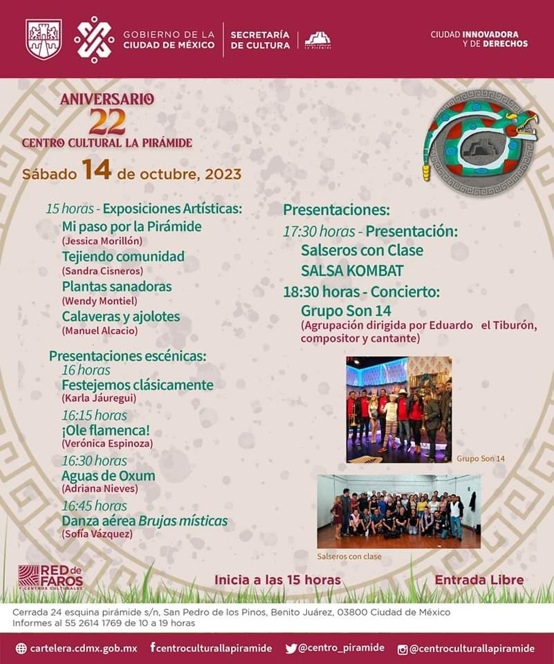 Festeja Centro Cultural La Piramide 22 Aniversario Con Tres DÍas De Actividades 1776