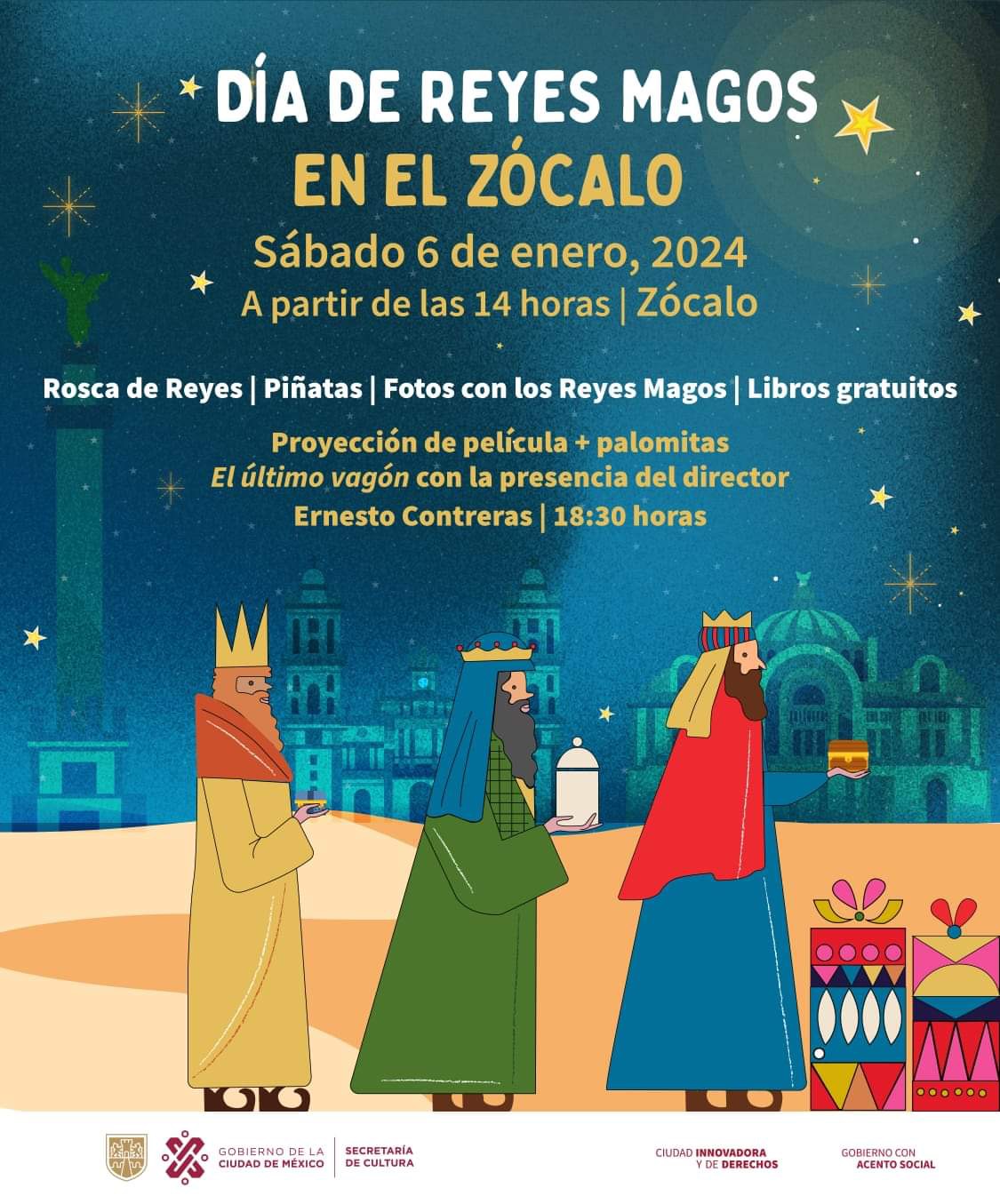 PRESENTA MARTÍ BATRES ACTIVIDADES DEL “DÍA DE REYES EN EL ZÓCALO” Y